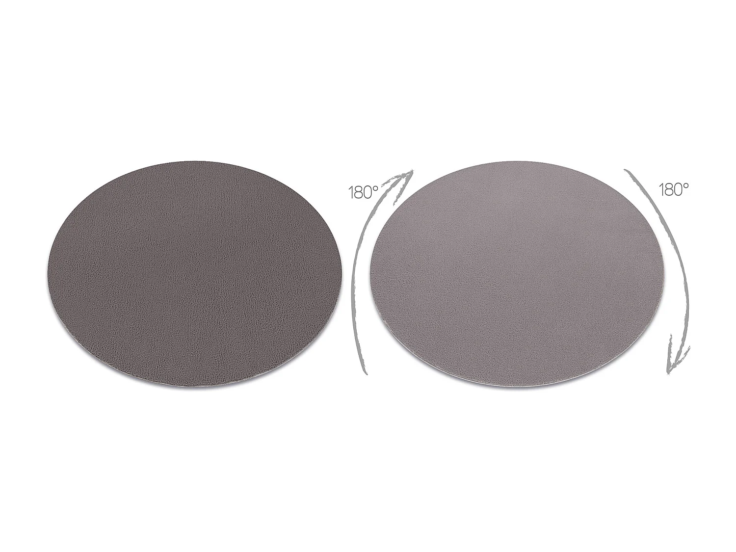 Tapis de lavage moderne LINDO cercle gris, antidérapant, shaggy cercle 150 cm