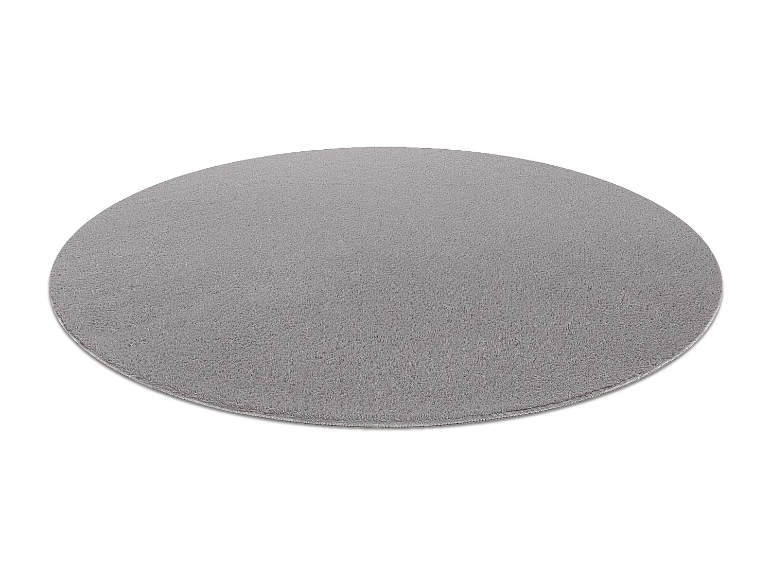 Tapis de lavage moderne LINDO cercle gris, antidérapant, shaggy cercle 120 cm