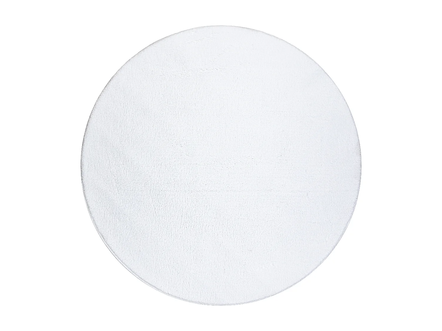 Tapis de lavage moderne LINDO cercle blanc, antidérapant, shaggy cercle 100 cm