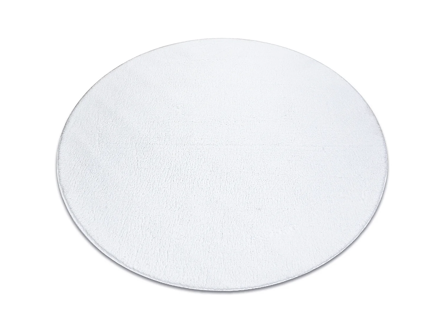 Tapis de lavage moderne LINDO cercle blanc, antidérapant, shaggy cercle 100 cm