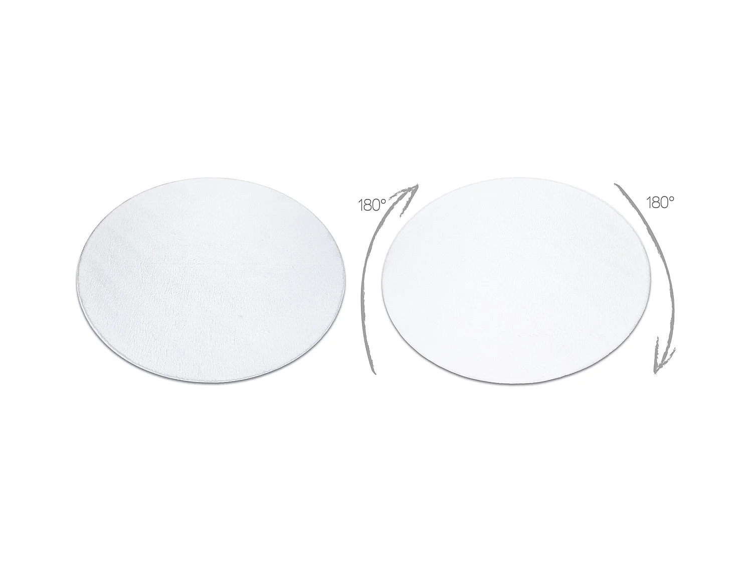 Modern was tapijt LINDO cirkel wit, antislip, shaggy cercle 100 cm