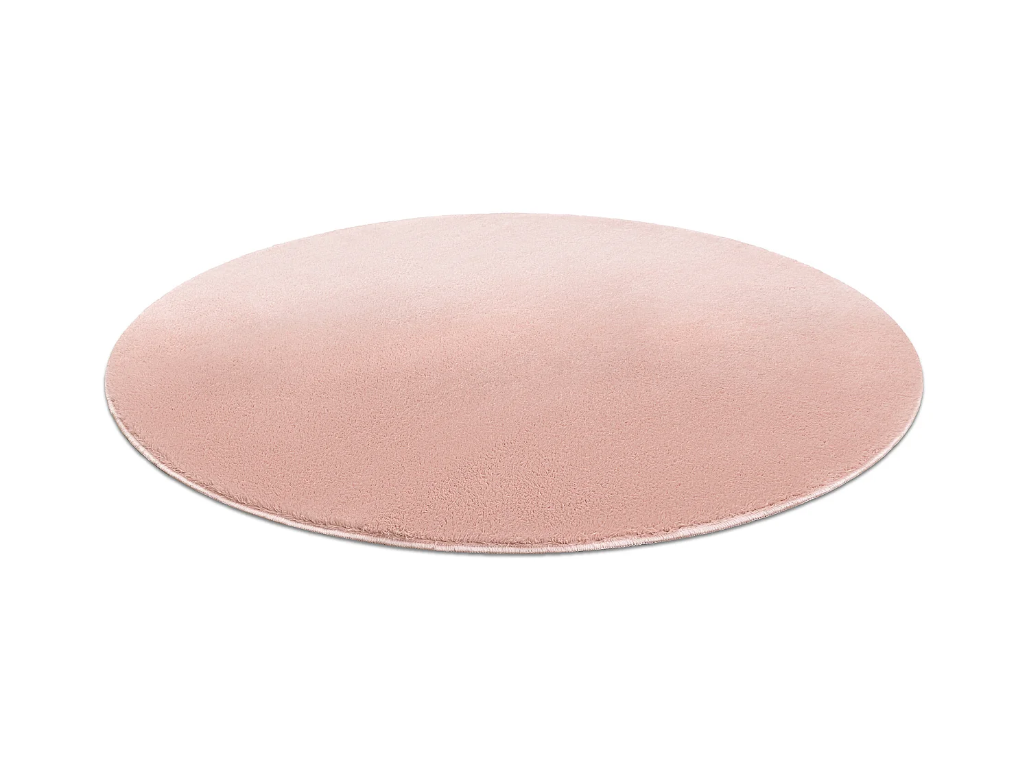 Alfombra de lavado moderna LINDO circulo rosa, antideslizante, peluda cercle 80 cm