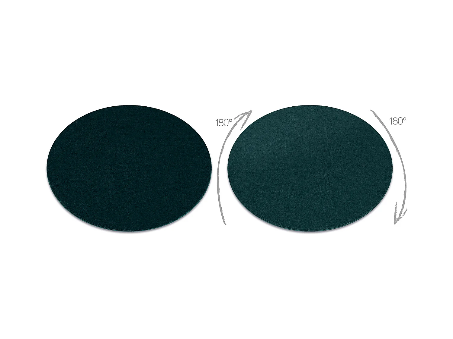 Modern was tapijt LINDO cirkel groen, antislip, shaggy cercle 150 cm