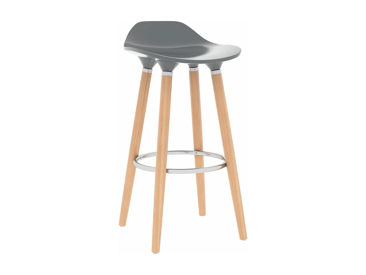 Chaises de bar lot de 2 gris