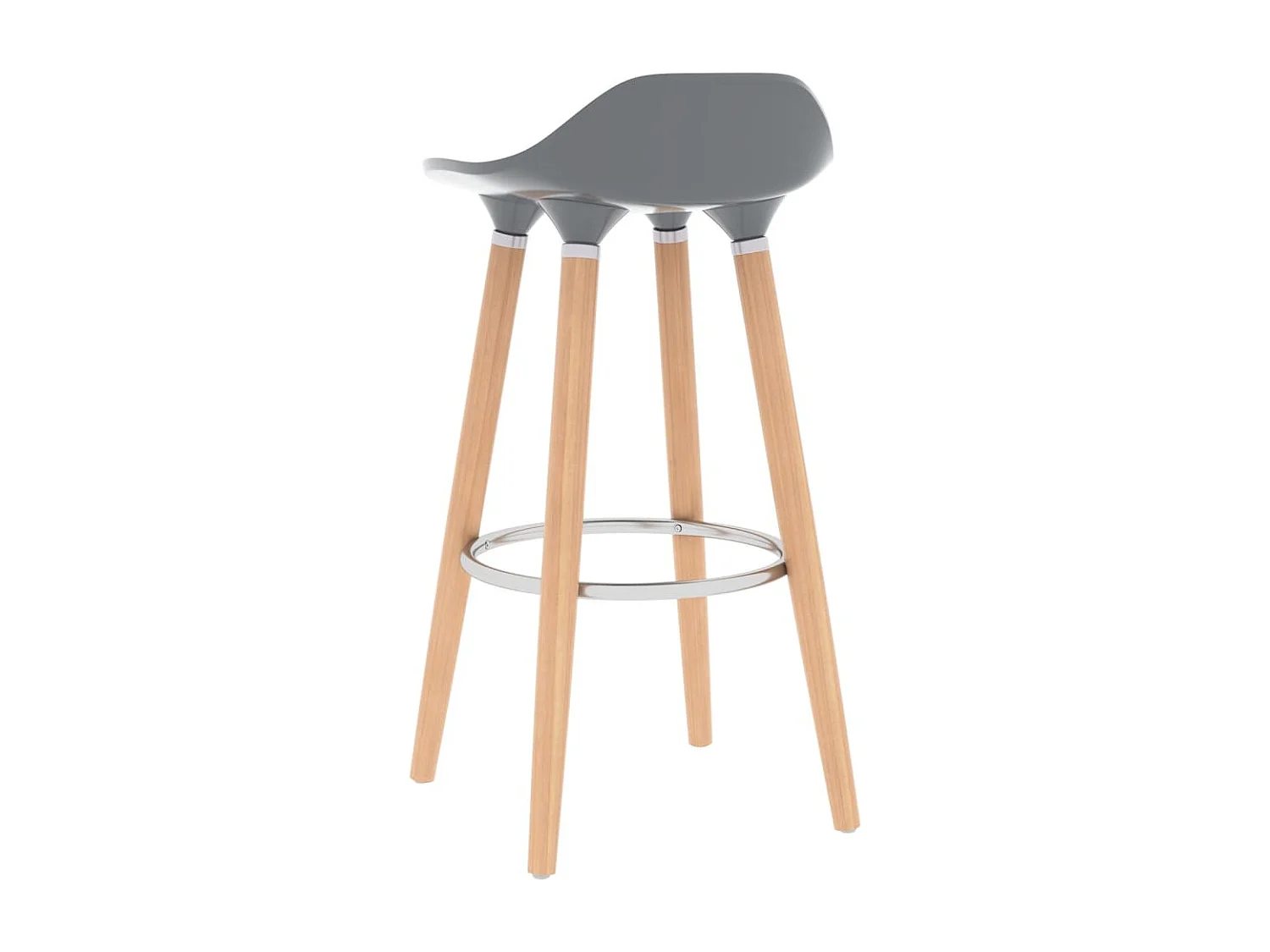 Chaises de bar lot de 2 gris