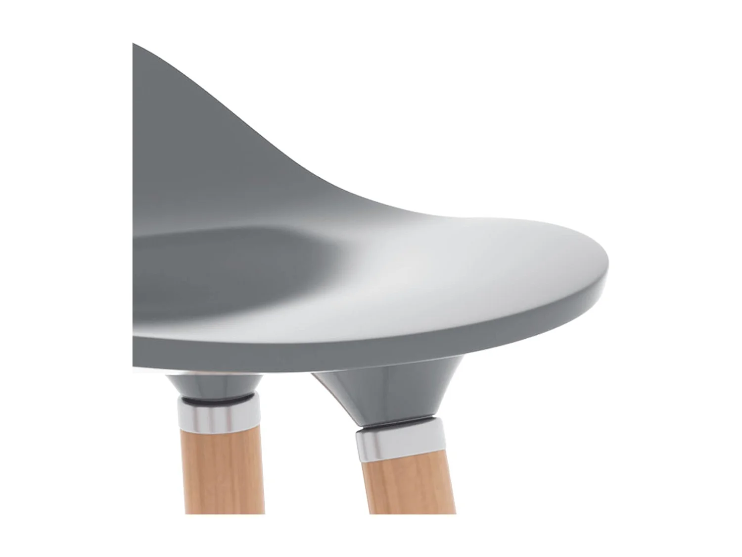 Chaises de bar lot de 2 gris