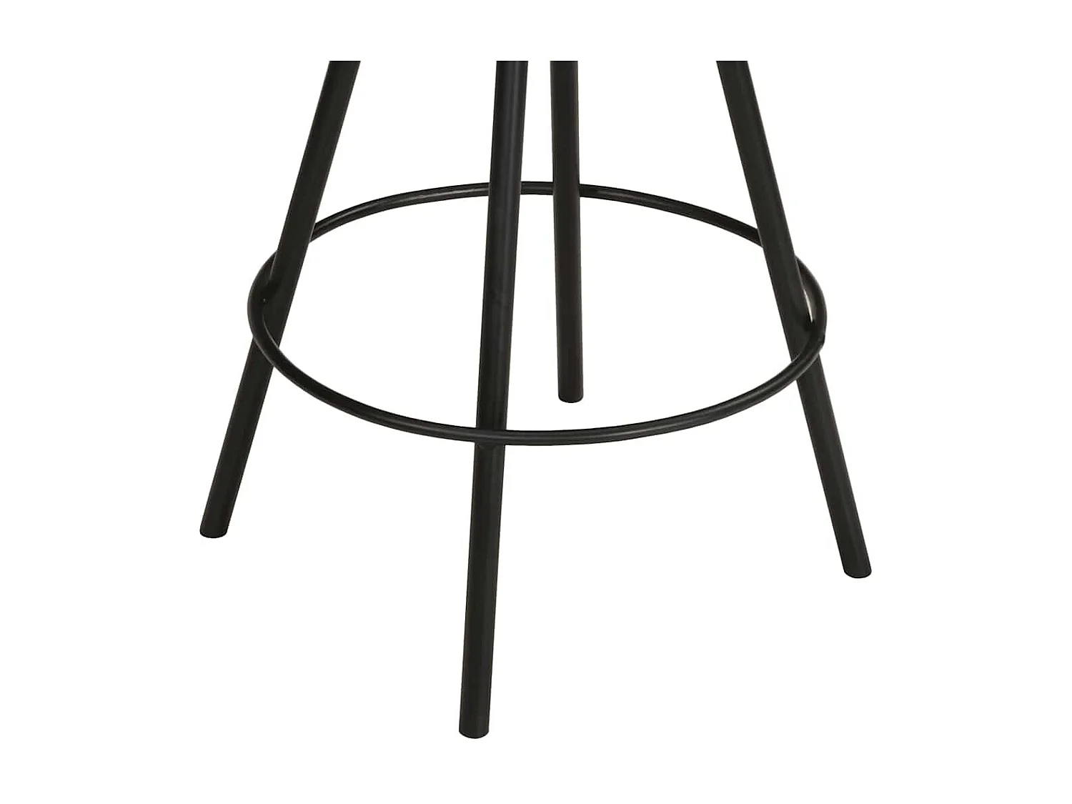 Zestaw 4 Stołków Barowych z Prawdziwej Skóry Styl Industrialny Brązowy i Czarny 30 x 76 cm