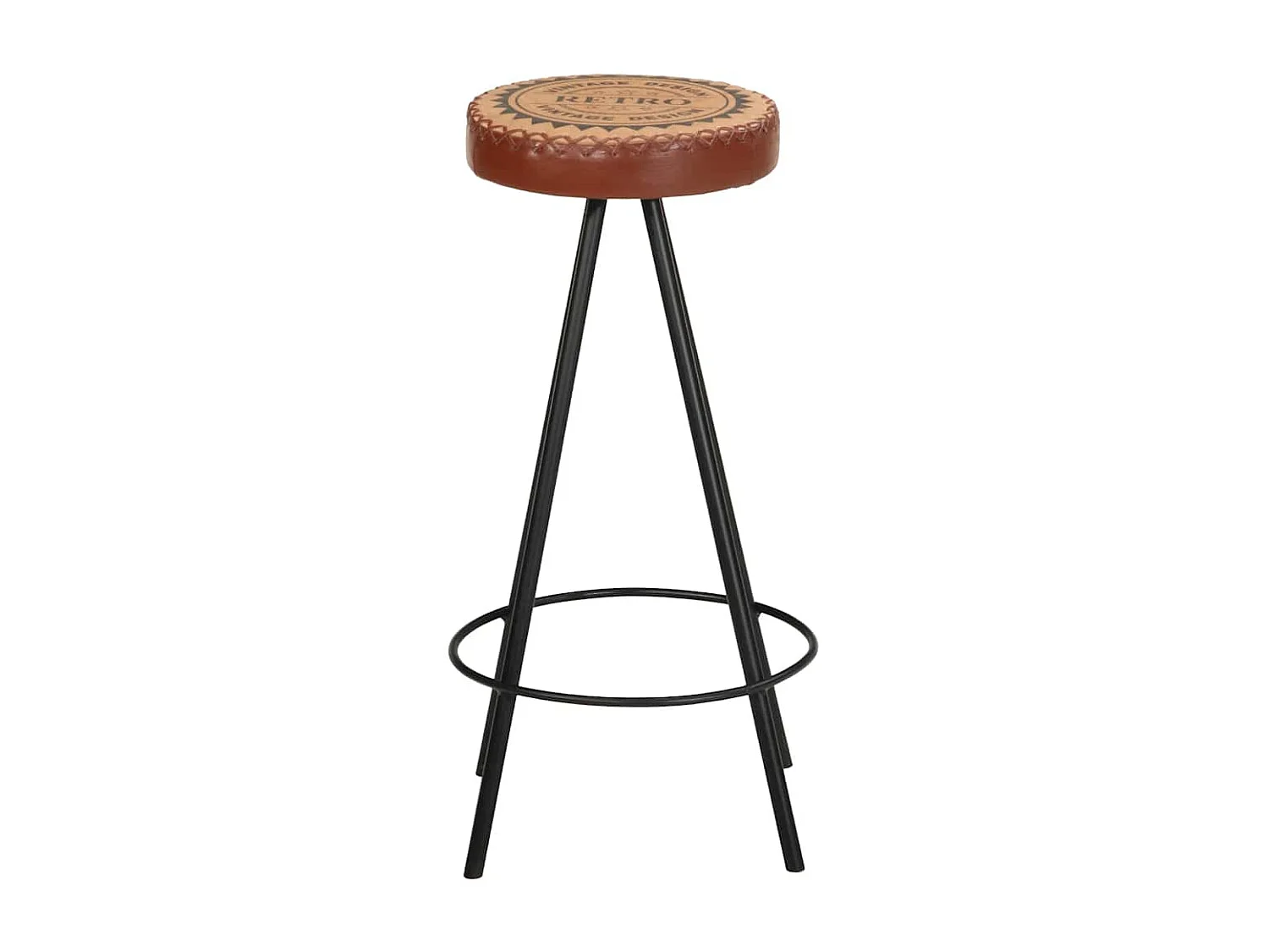 Tabourets de bar lot de 4 cuir véritable