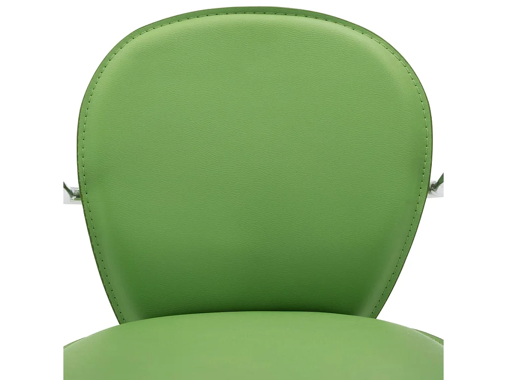 Taburetes cocina con reposabrazos 2 uds cuero sintético verde