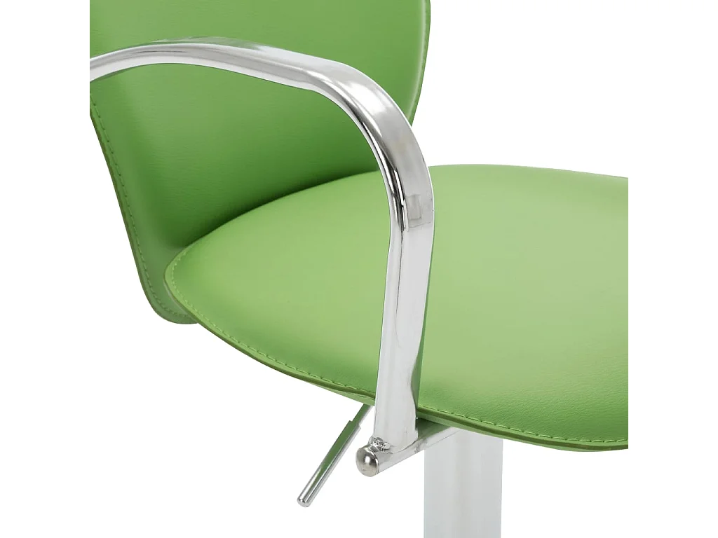 Tabourets de bar avec accoudoir lot de 2 vert similicuir