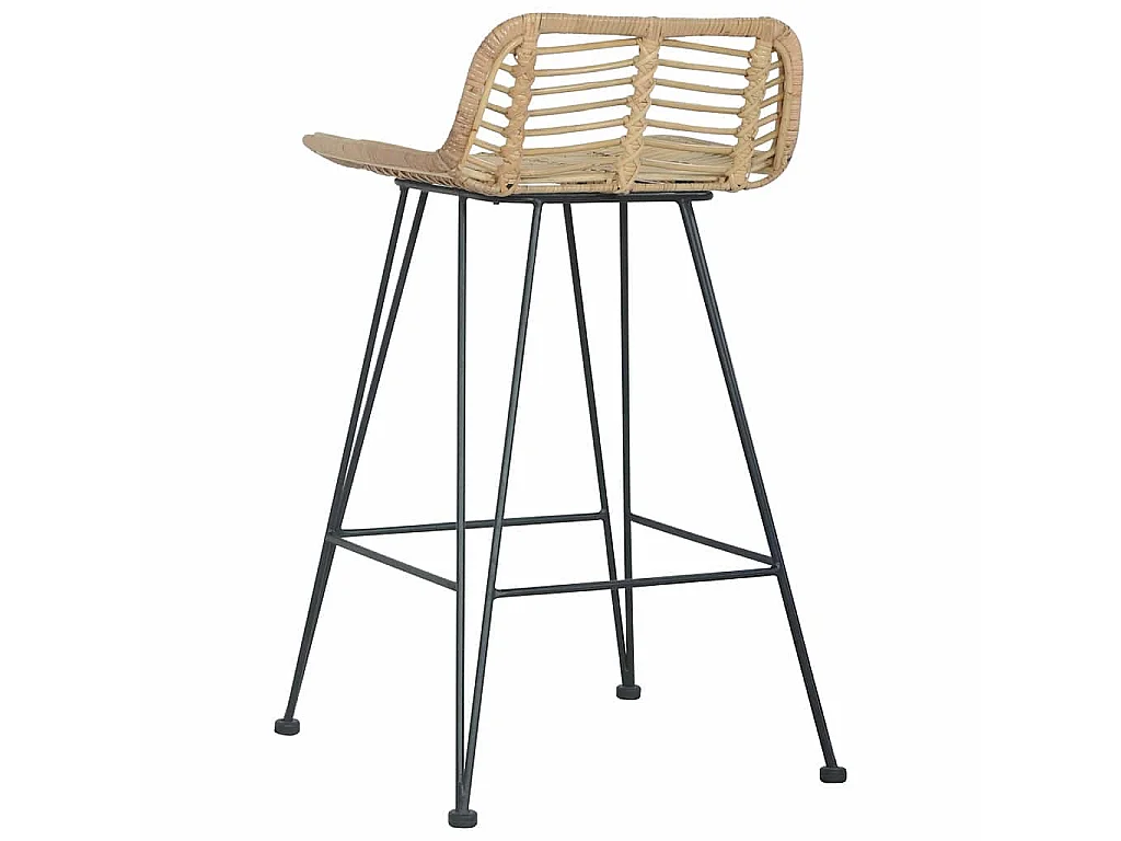 Chaises de bar lot de 2 rotin Naturel