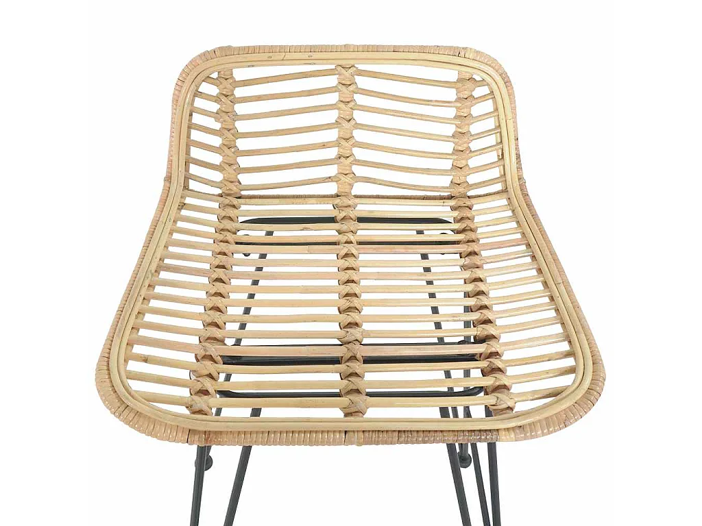 Chaises de bar lot de 2 rotin Naturel