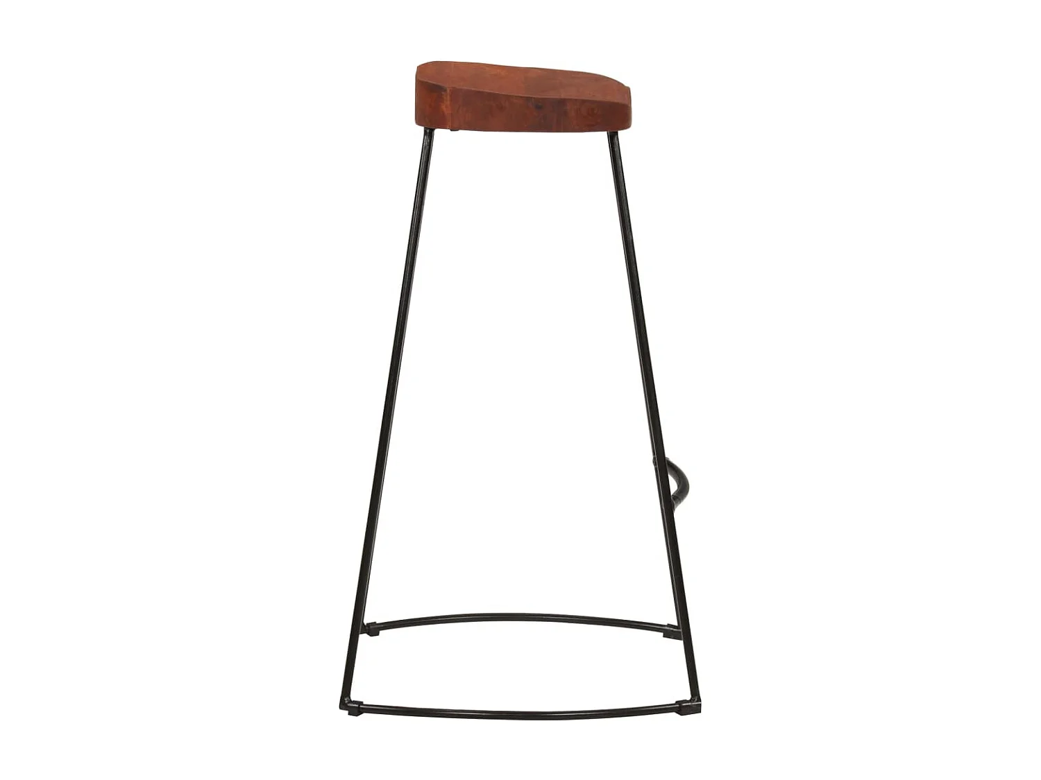 Tabourets de bar Gavin lot de 2 50x40x78cm bois massif manguier