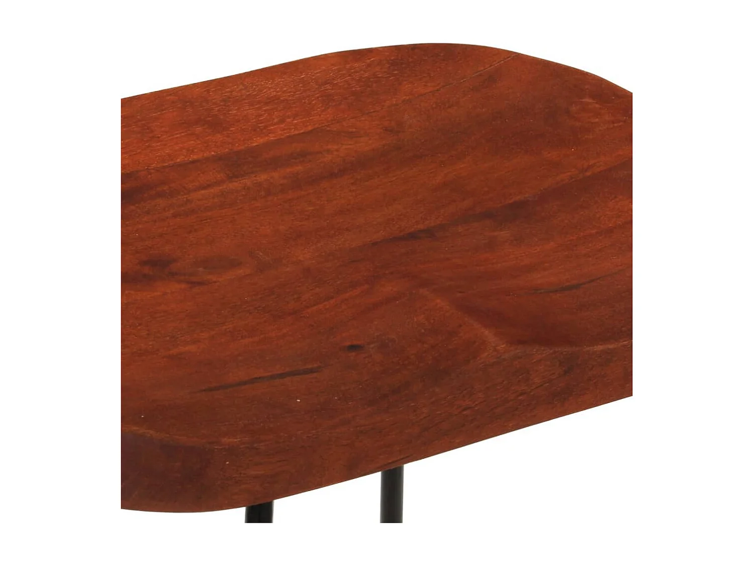 Tabourets de bar Gavin lot de 2 50x40x78cm bois massif manguier