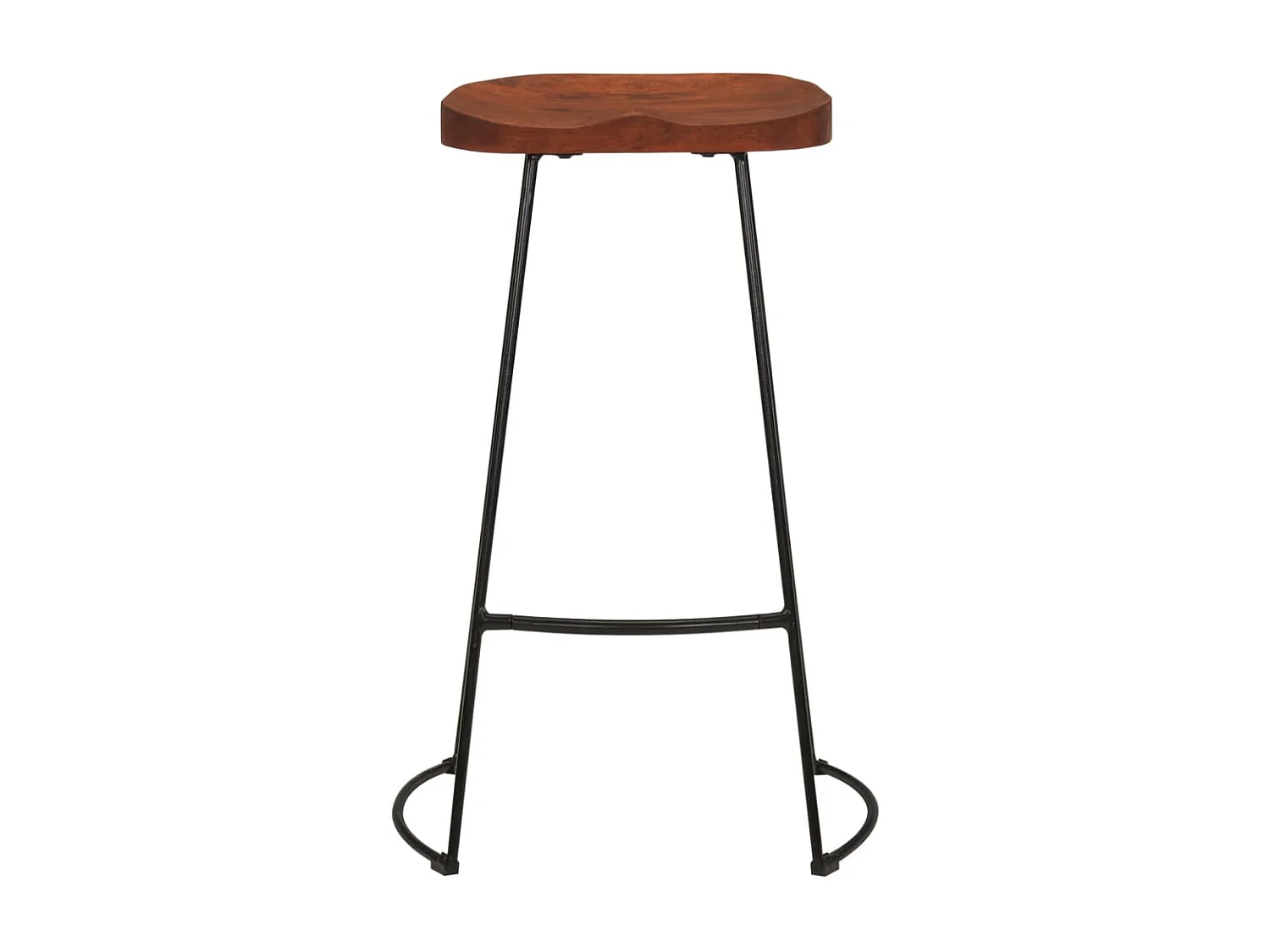 Tabourets de bar Gavin lot de 2 50x40x78cm bois massif manguier