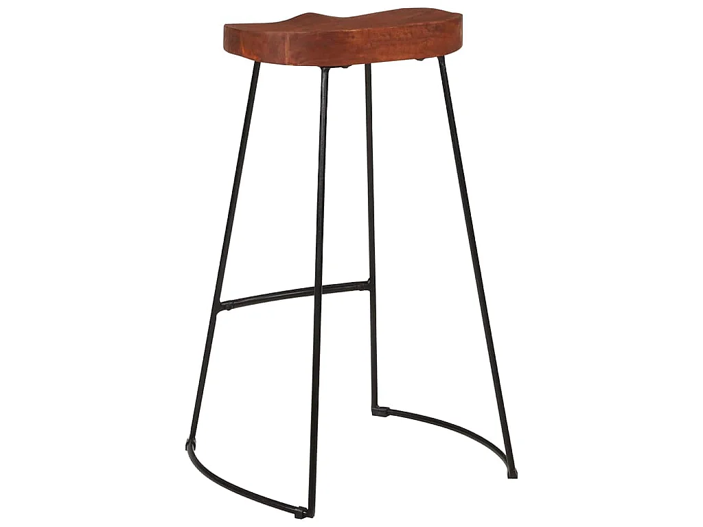 Sgabelli da Bar Gavin 2 pz 50x40x78 cm Legno Massello di Mango