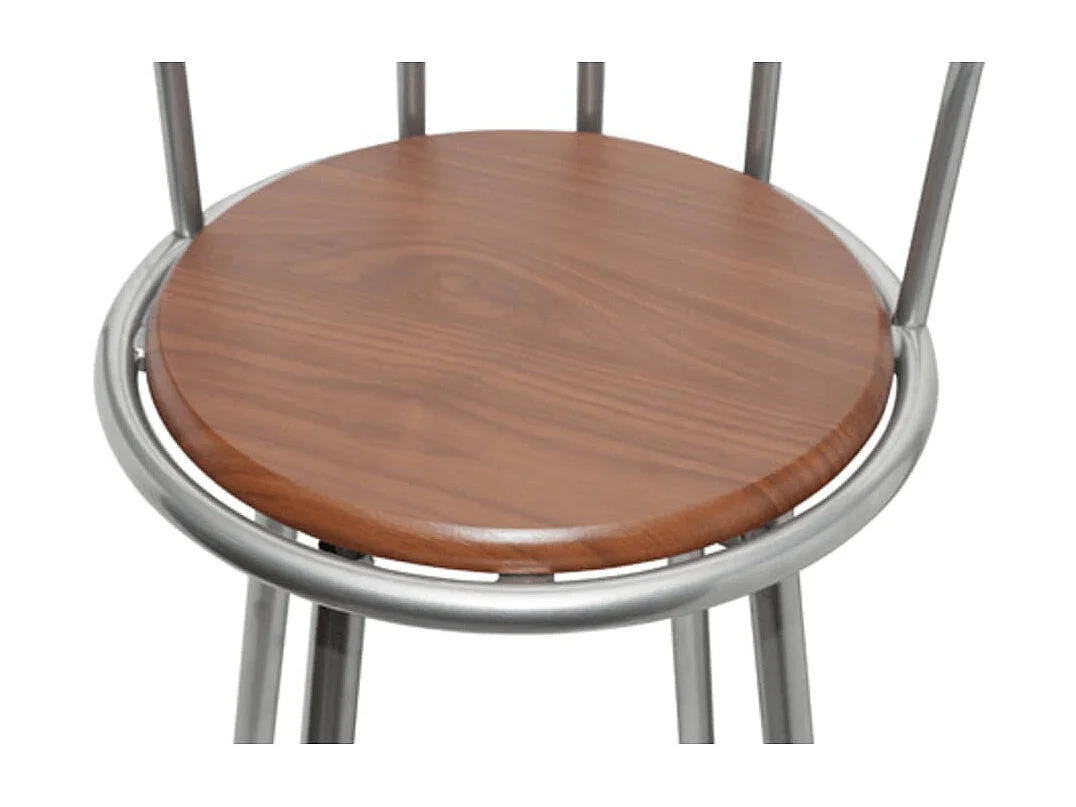Tabourets de bar lot de 2 marron acier
