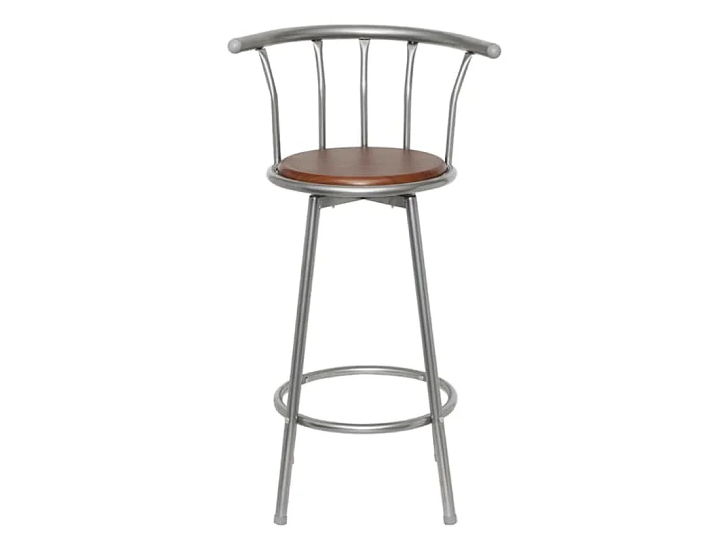 Bancos de bar 2 pcs castanho aço