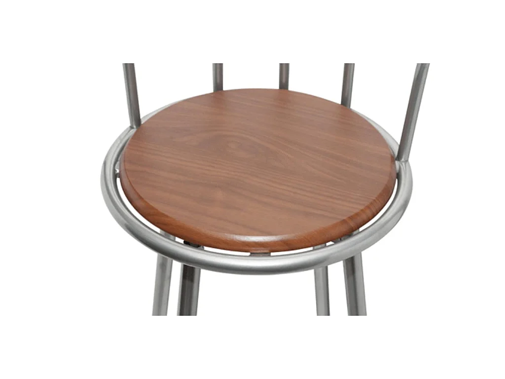 Bancos de bar 2 pcs castanho aço