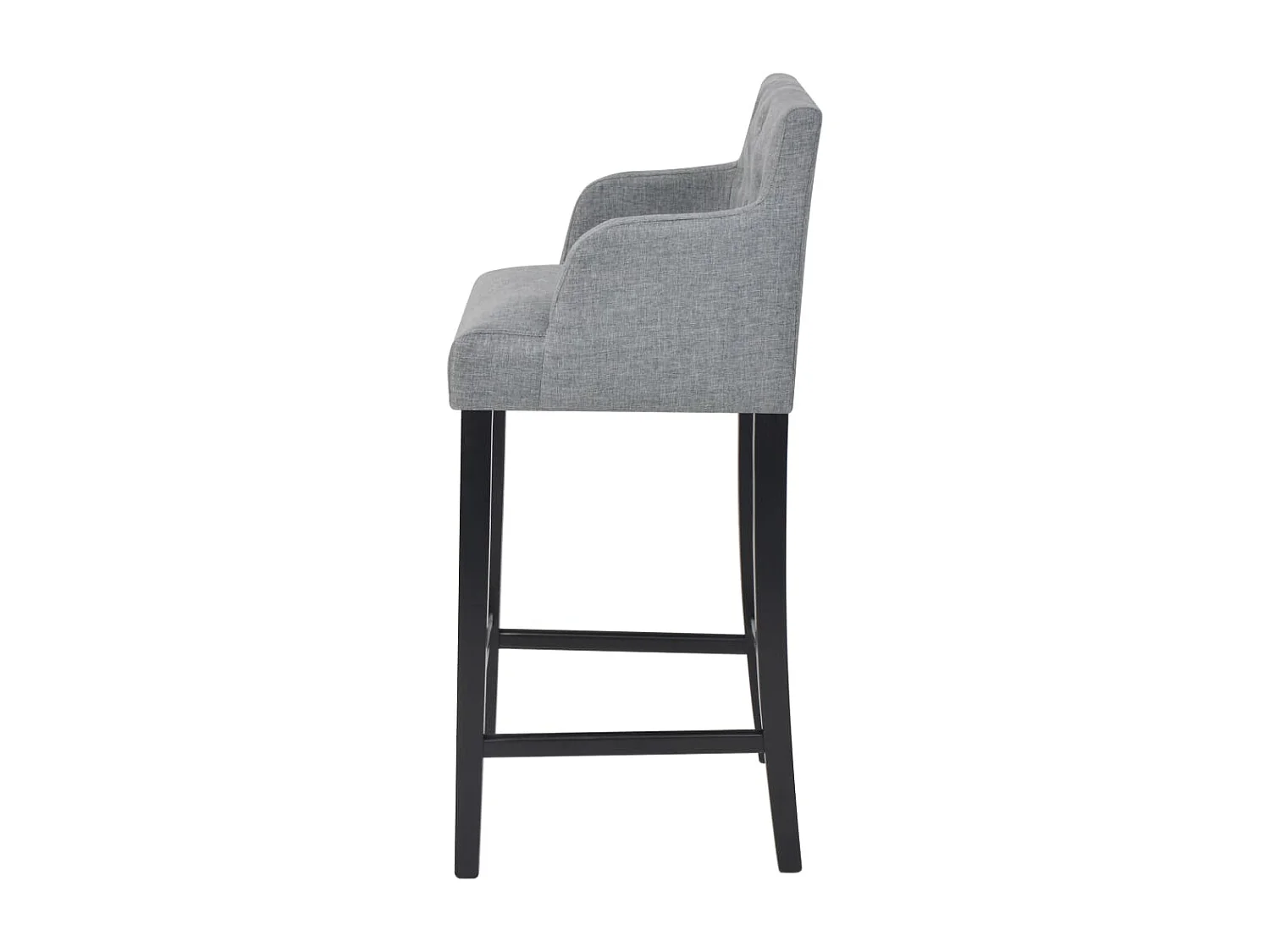 Tabourets de bar lot de 2 gris clair tissu