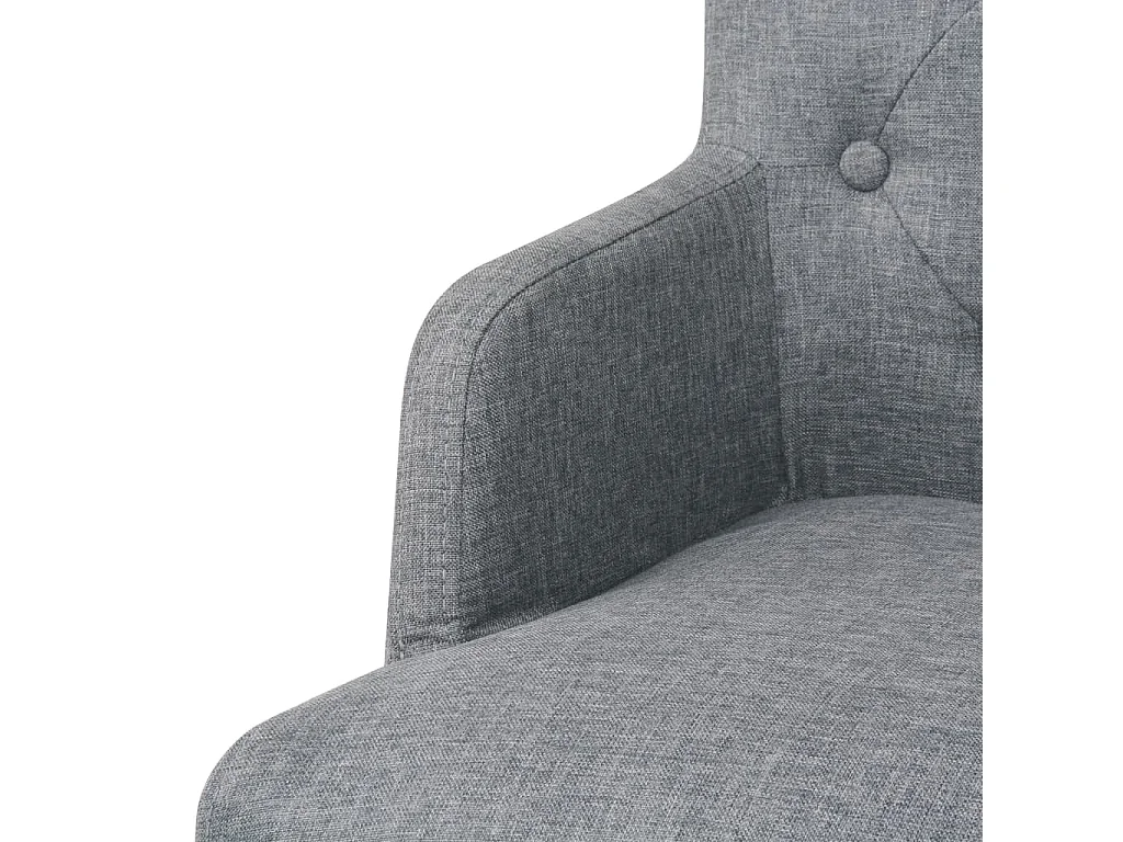 Tabourets de bar lot de 2 gris clair tissu