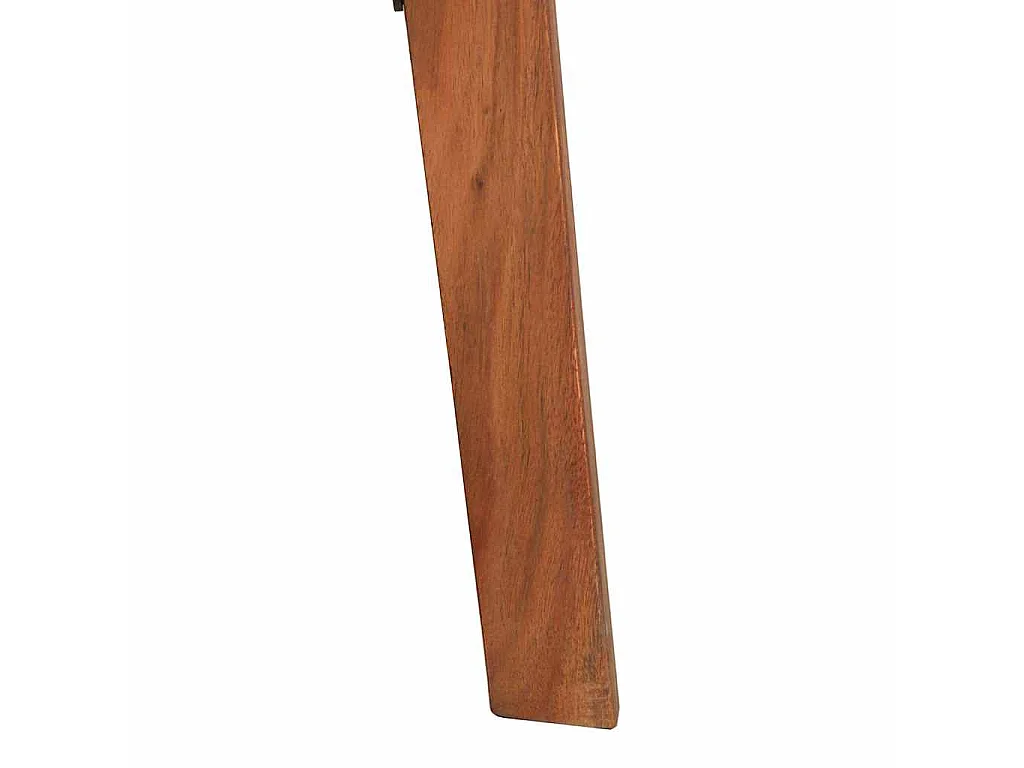 Tabourets de bar 2 pcs Cuir véritable et bois d'acacia solide