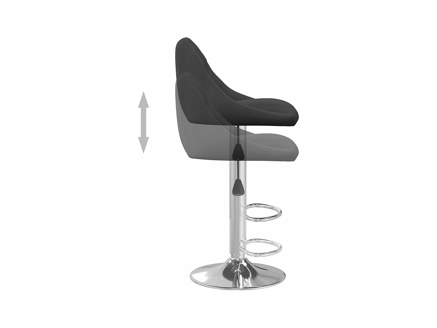 Barhocker 2 Stk. Schwarz Samt