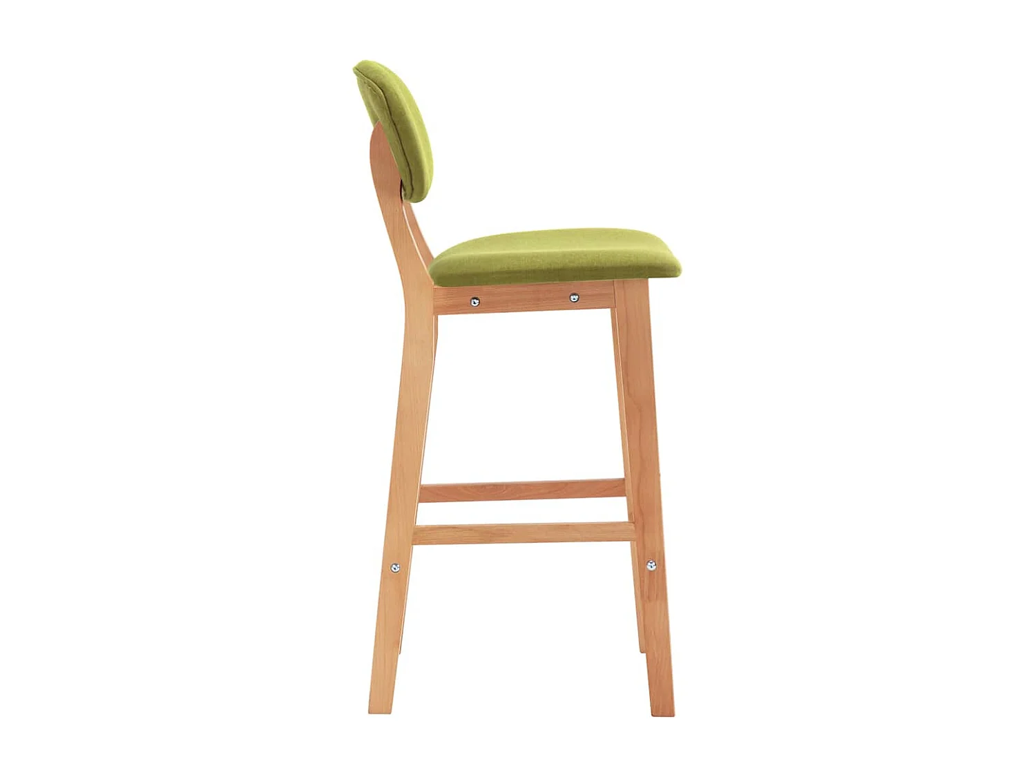 Tabourets de bar lot de 2 vert tissu