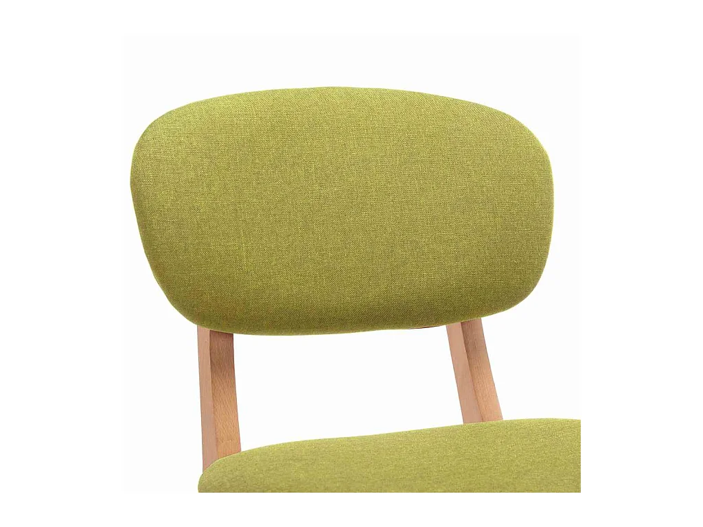 Tabourets de bar lot de 2 vert tissu