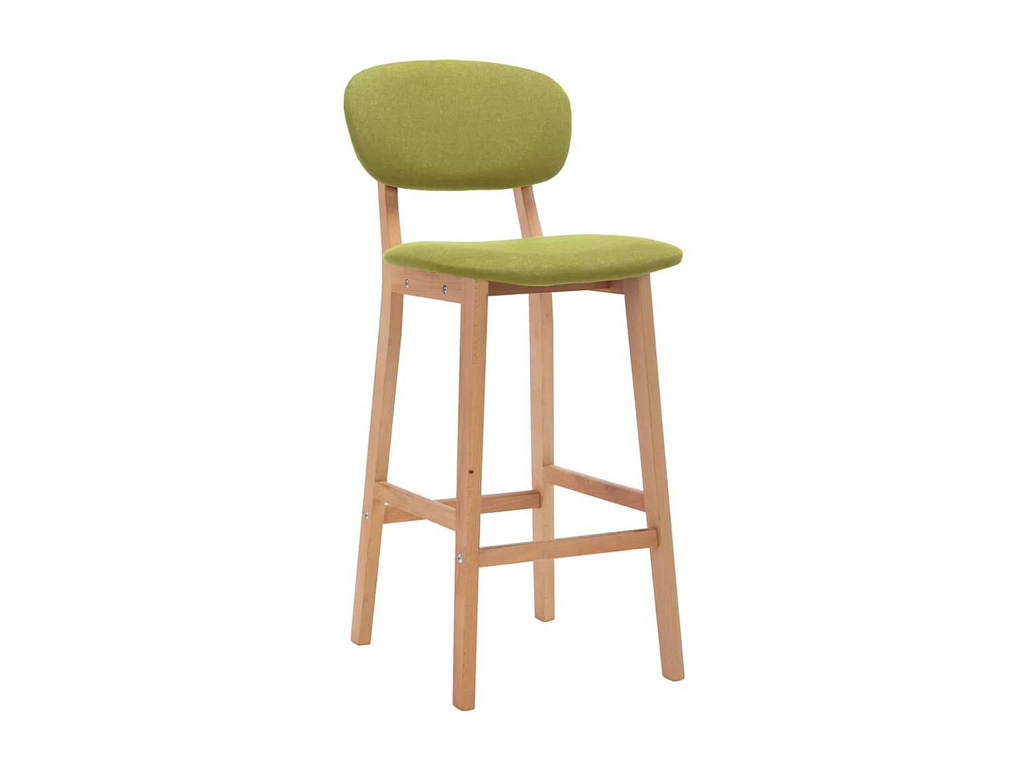Tabourets de bar lot de 2 vert tissu