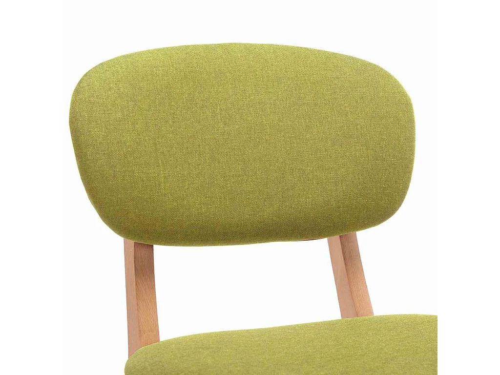 Tabourets de bar lot de 2 vert tissu
