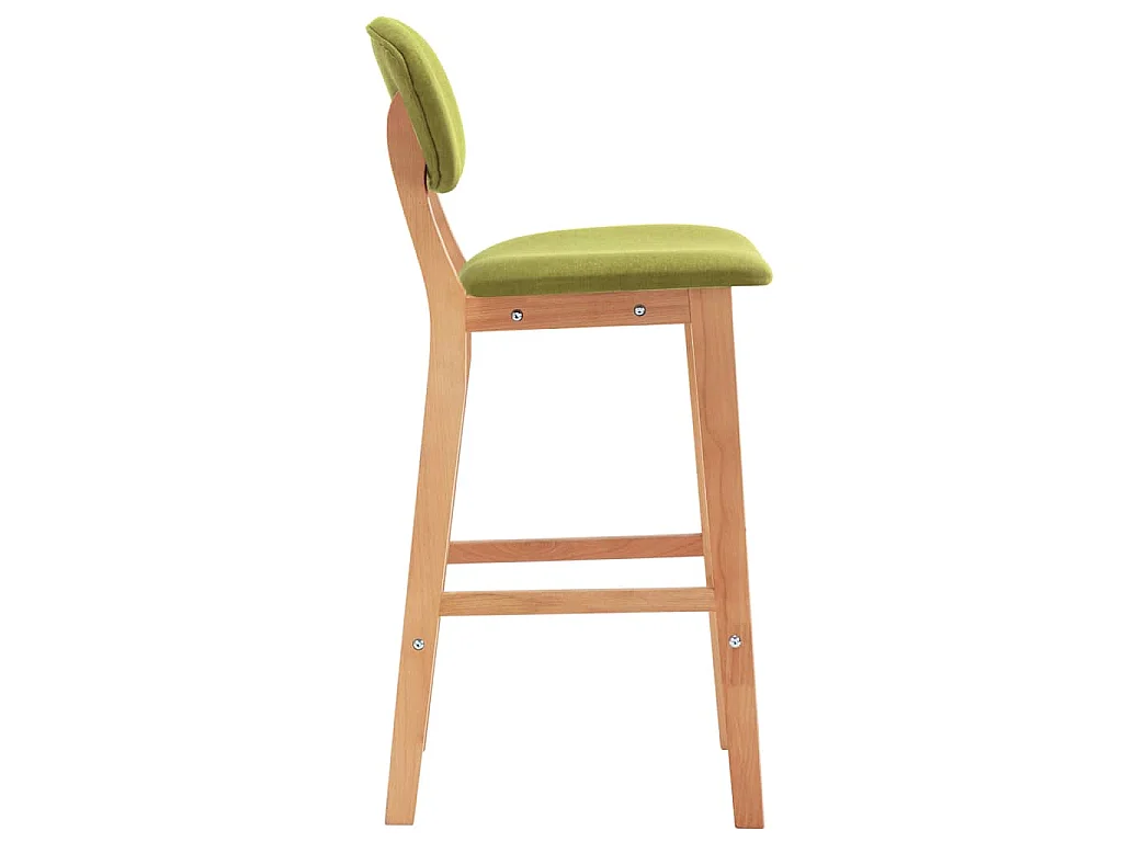 Bancos de bar 2 pcs tecido verde