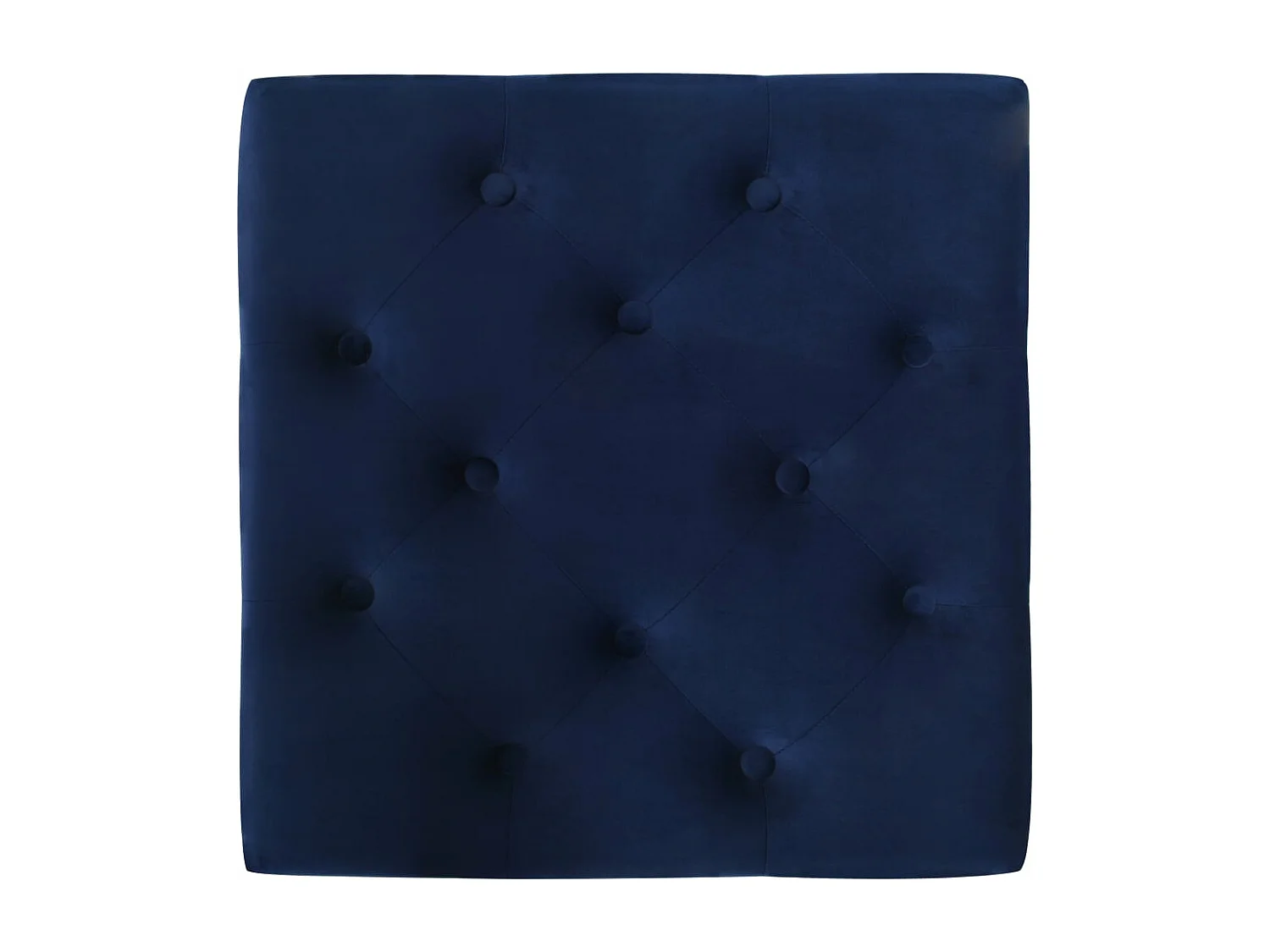 Kruk 60x60x36 cm fluweel marineblauw