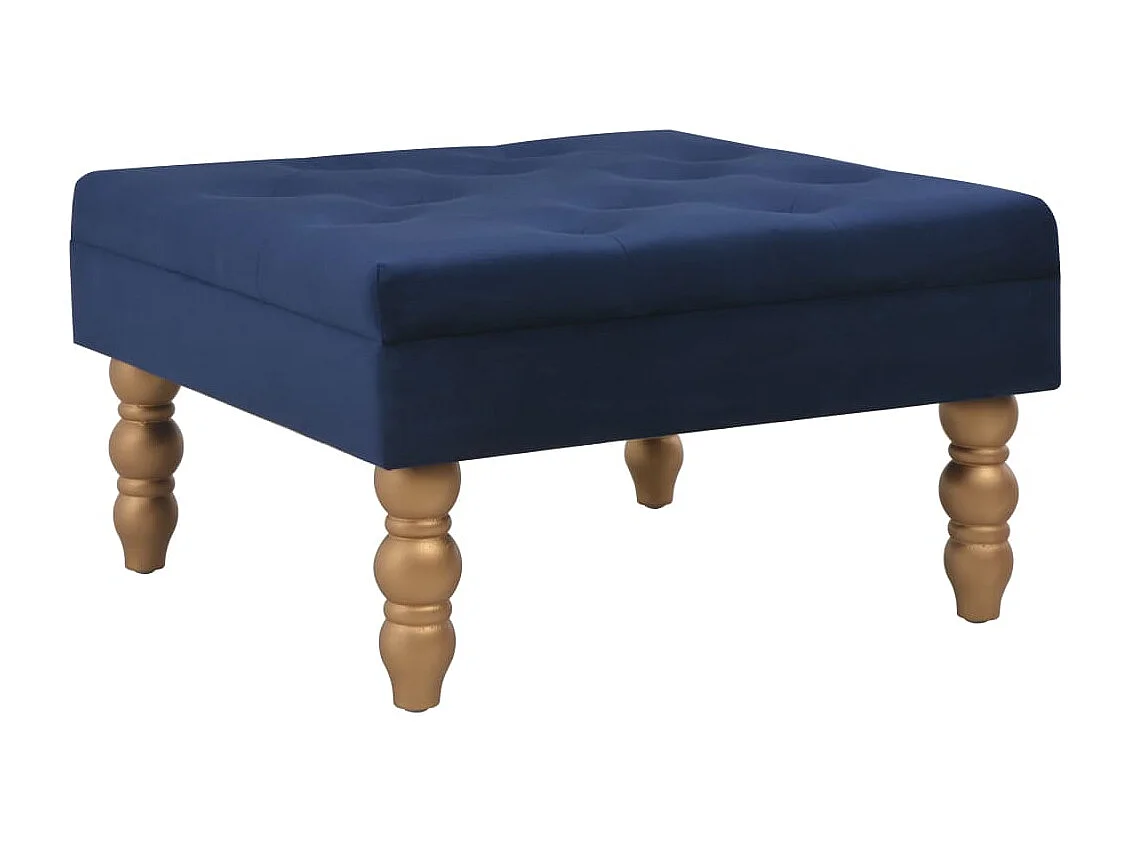 Tabouret Bleu marine 60x60x36 cm Velours