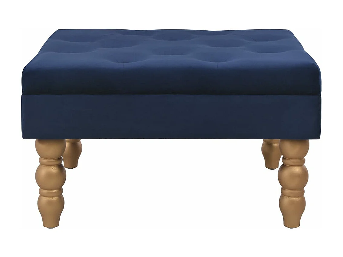 Tabouret Bleu marine 60x60x36 cm Velours
