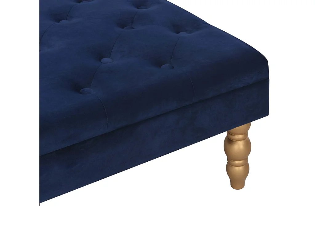 Tabouret Bleu marine 60x60x36 cm Velours