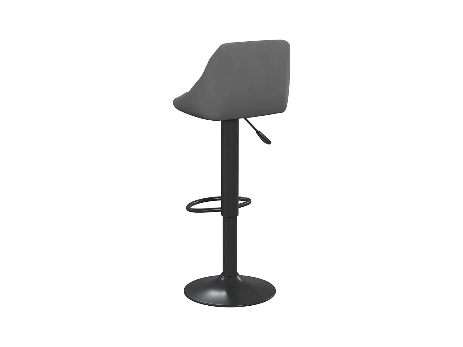 Tabourets de bar lot de 2 gris foncé velours