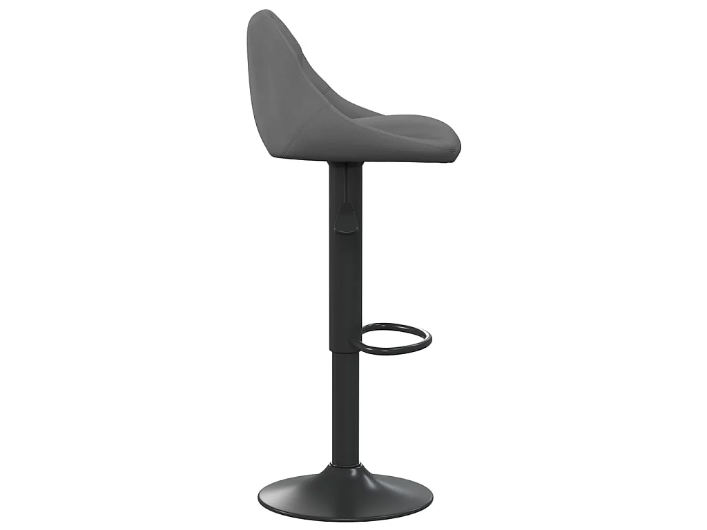 Tabourets de bar lot de 2 gris foncé velours