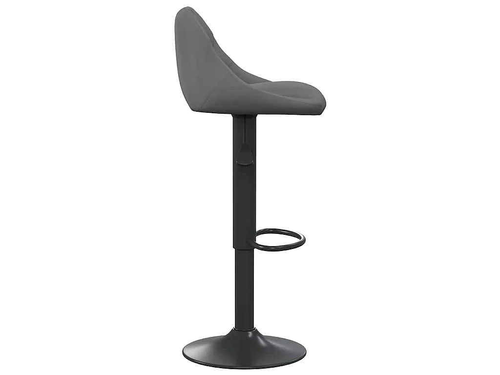 Tabourets de bar lot de 2 gris foncé velours