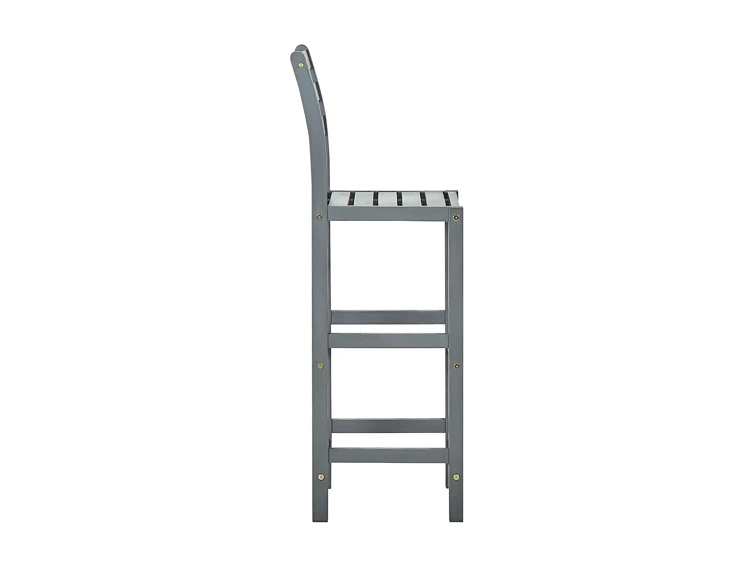 Bancos de bar 4 pcs madeira de acácia maciça cinzento