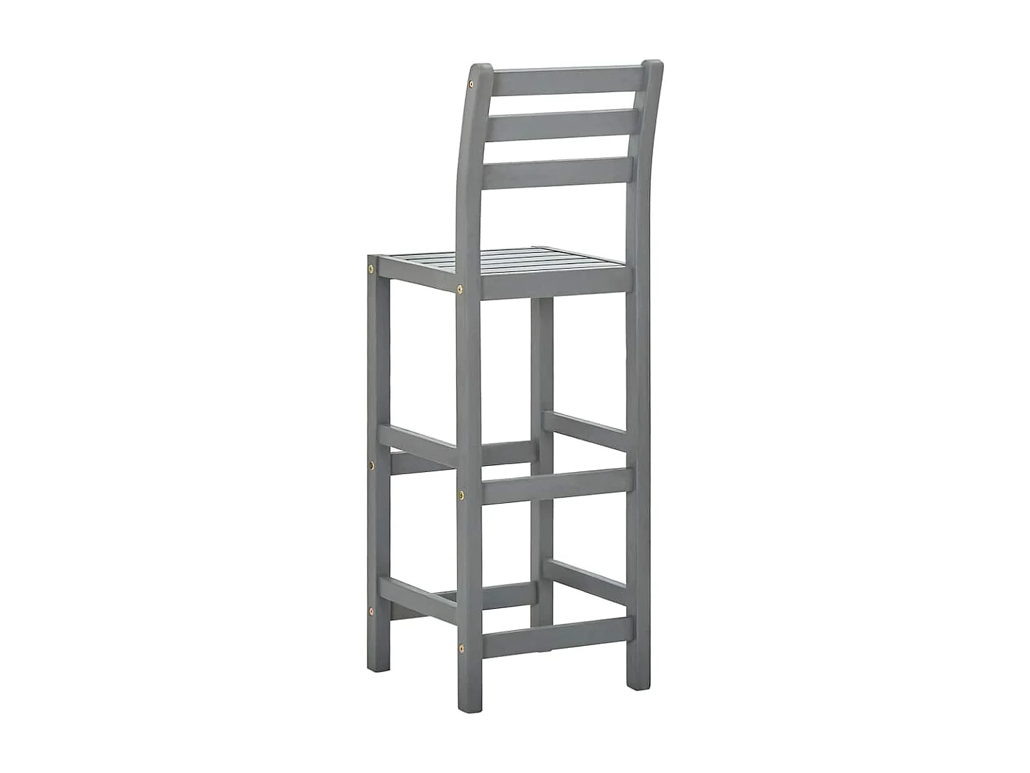 Bancos de bar 4 pcs madeira de acácia maciça cinzento