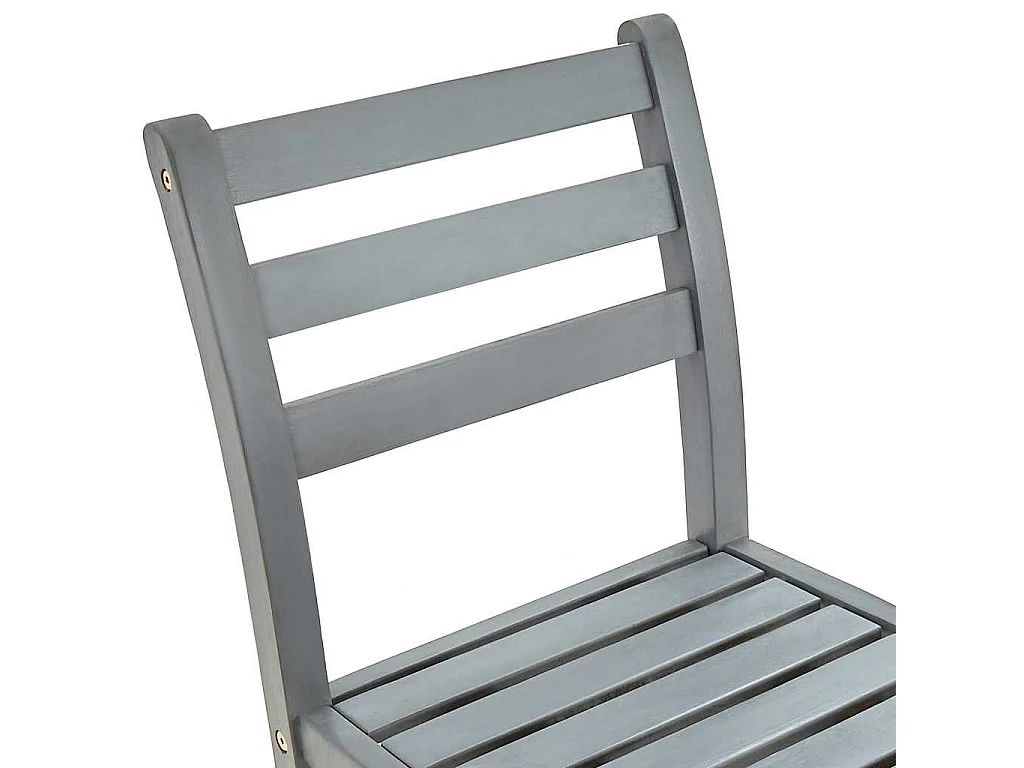 Bancos de bar 4 pcs madeira de acácia maciça cinzento