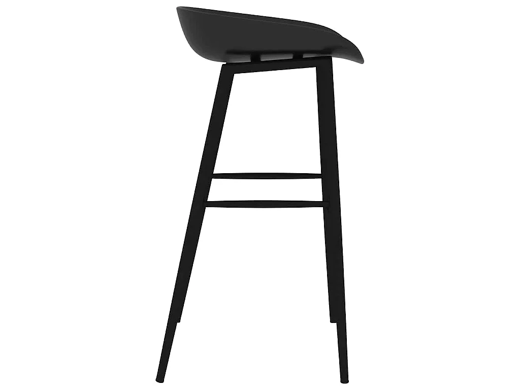 Barstoelen 4 st zwart