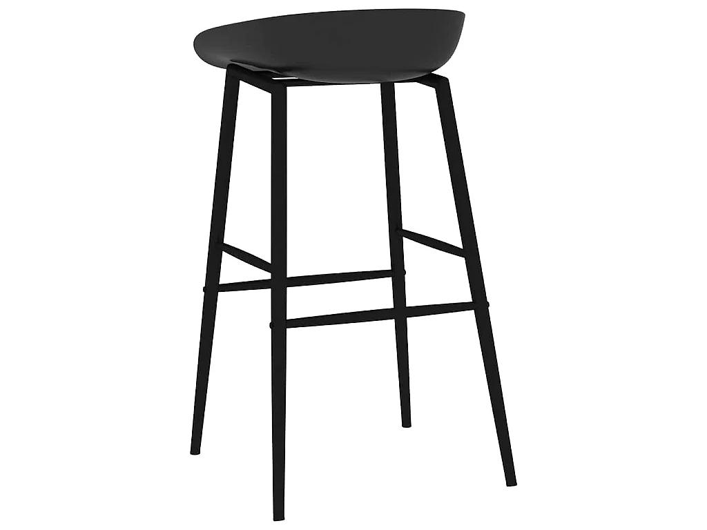 Barstoelen 4 st zwart