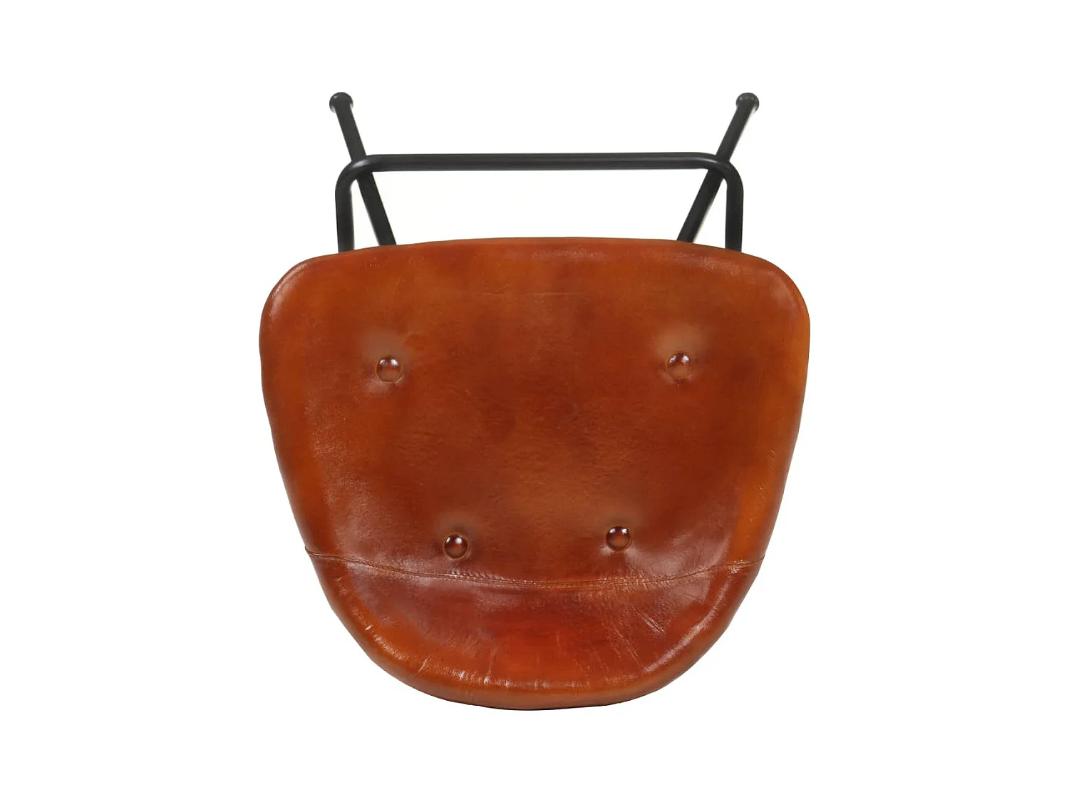 Tabourets de bar lot de 2 marron cuir véritable