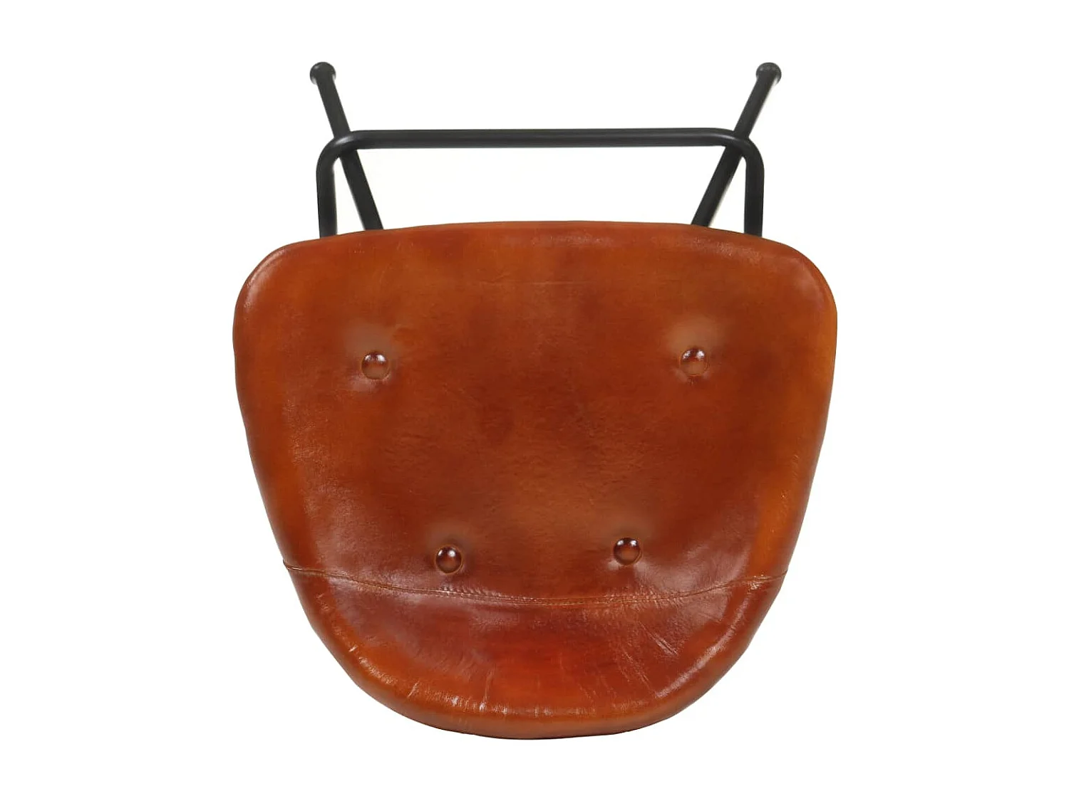 Tabourets de bar lot de 2 marron cuir véritable