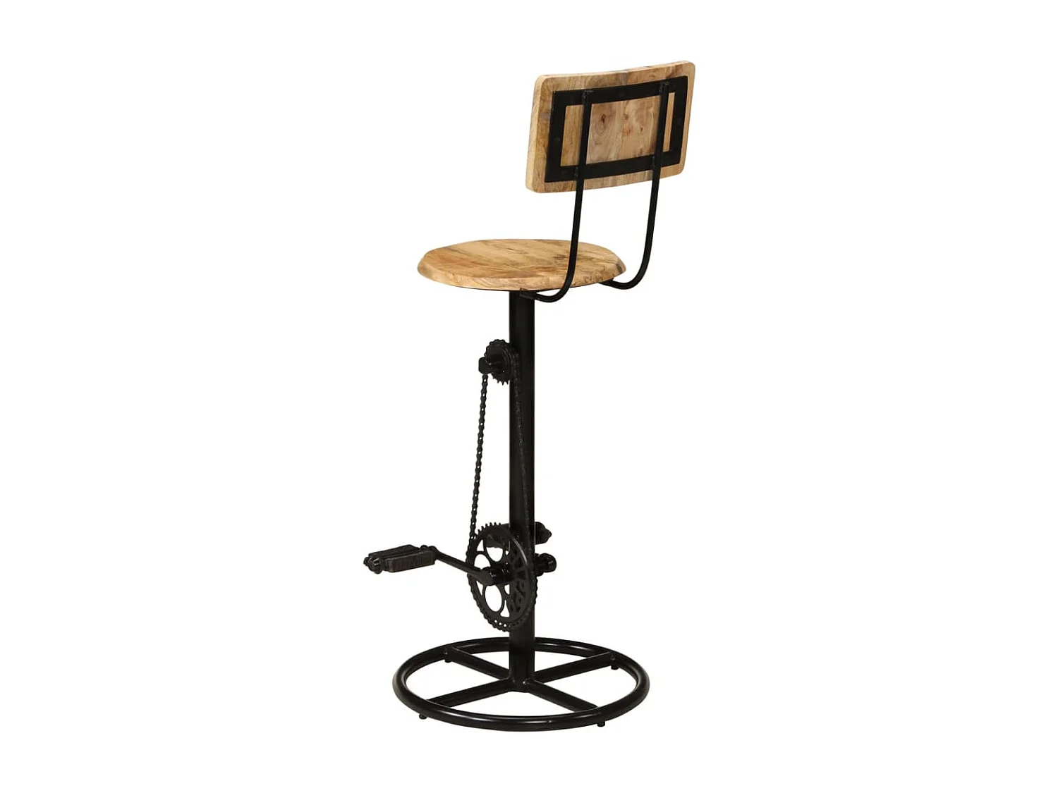 Sgabelli da Bar 2 pz in Legno Massello di Mango