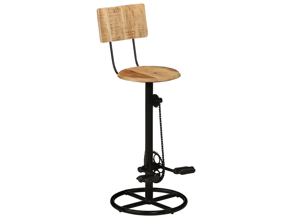 Tabourets de bar lot de 2 bois massif de manguier