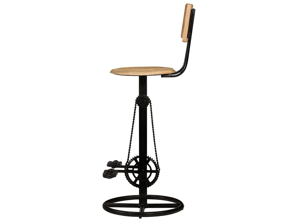 Tabourets de bar lot de 2 bois massif de manguier