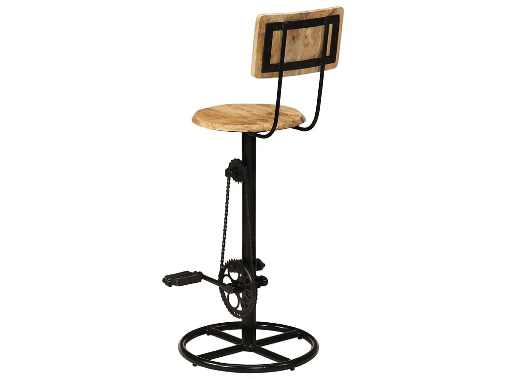 Tabourets de bar lot de 2 bois massif de manguier
